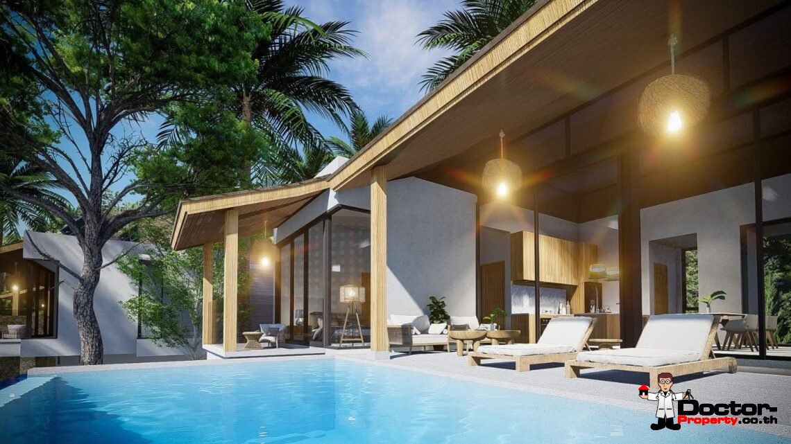 Spacious 3 Bedroom Pool Villa with Sea View in Mae Nam, Koh Samui – For Sale